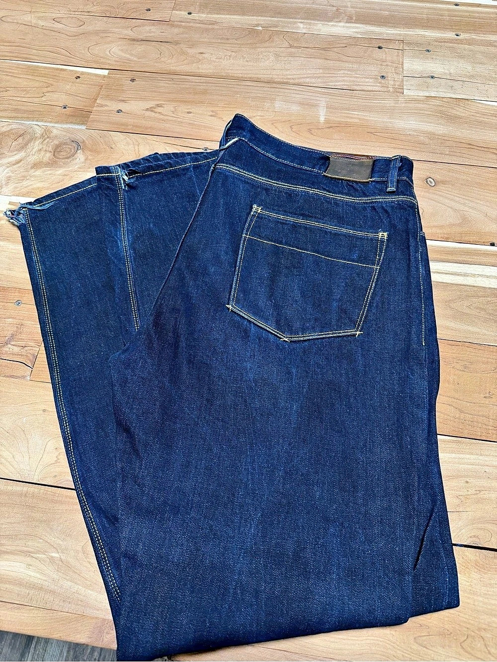 Raleigh Denim Straight Leg Jeans Blue Waist 40